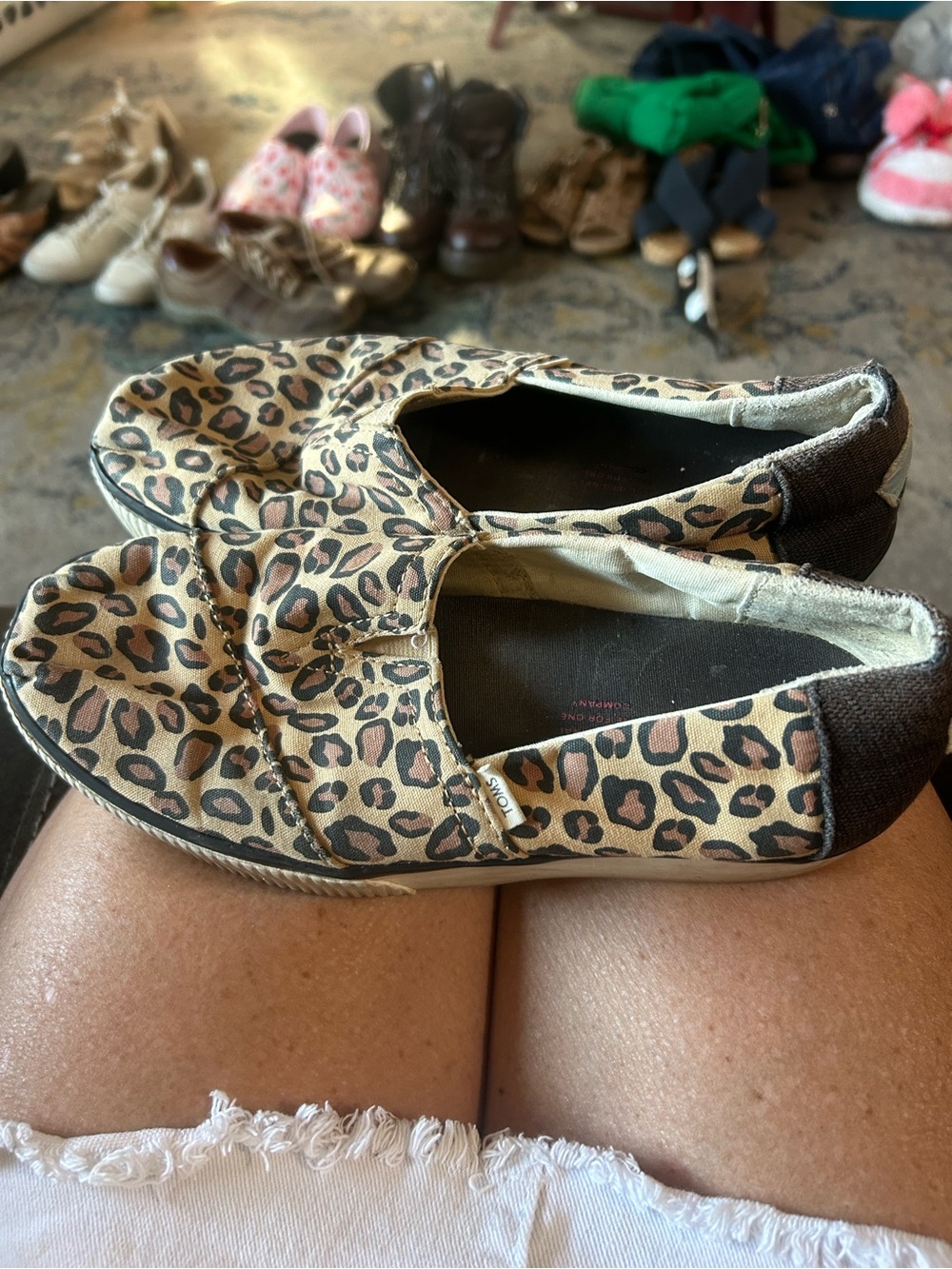 Tom’s Leopard Print Slip-On Women’s Shoes - Casual Comfort size 6.5